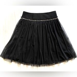 Express Black Skirt with Rhinestone Waist. Size 8